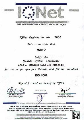 Certification de MAMO